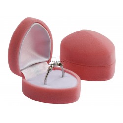 Krabička na prsten samet srdce červená Krabičky na šperky