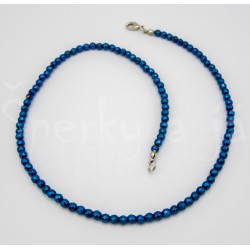 Náhrdelník hematit kulička modrá fasetovaná