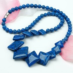 Náhrdelník howlit kostky a kuličky Z kamenů