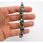 Náramek mušle růžové sekané zlomky Náramky