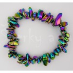 Náramek mušle růžové sekané zlomky Náramky