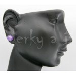 Náušnice ametyst kulaté 8 mm | SPERKYAJA.CZ