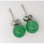 Náušnice avanturín kulaté 8 mm | SPERKYAJA.CZ