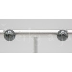 Náušnice hematit kulaté 8 mm Náušnice