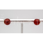 Náušnice karneol kulaté 8 mm | SPERKYAJA.CZ