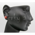 Náušnice karneol kulaté 8 mm | SPERKYAJA.CZ