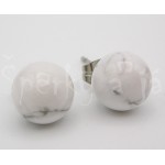 Náušnice magnezit kulaté 8 mm | SPERKYAJA.CZ