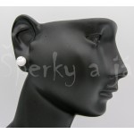 Náušnice magnezit kulaté 8 mm | SPERKYAJA.CZ