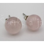 Náušnice růženín kulaté 8 mm Náušnice