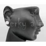 Náušnice růženín kulaté 8 mm Náušnice