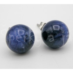 Náušnice sodalit kulaté 8 mm Náušnice