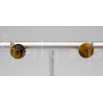 Náušnice tygří oko kulaté 8 mm Náušnice