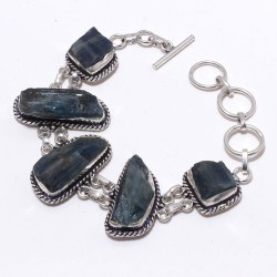 Postříbřený náramek kyanit (disten) Náramky