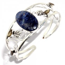 Postříbřený náramek  sodalit ovál Náramky