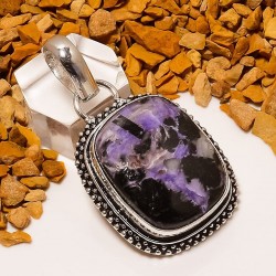 Postříbřený přívěšek čaroit obdélník Přívěšky