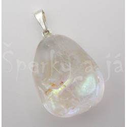 Postříbřený přívěšek křišťál andělská aura  