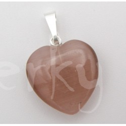 Přívěšek ulexit srdíčko hnědý  na lanku