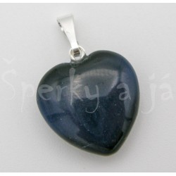 Přívěšek achátový plátek modrý  na lanku Náhrdelníky, řetízky
