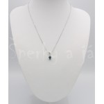 Stříbrná souprava náušnice přívěšek London topaz a zirkony ovál Soupravy šperků