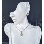 Stříbrná souprava náušnice přívěšek opál kapka Soupravy šperků