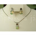 Stříbrná souprava náušnice přívěšek opál  Soupravy šperků