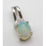 Stříbrná souprava náušnice přívěšek opál  Soupravy šperků