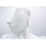 Stříbrná souprava náušnice přívěsek topaz a zirkony ovál Soupravy šperků Stříbrná souprava náušnice přívěsek topaz a zirkony ovál Soupravy šperků