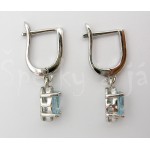 Stříbrná souprava náušnice přívěsek topaz a zirkony ovál Soupravy šperků Stříbrná souprava náušnice přívěsek topaz a zirkony ovál Soupravy šperků