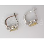 Stříbrná souprava přívěšek náušnice citrín vlnka | SPERKYAJA.CZ