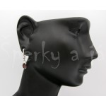 Stříbrná souprava přívěšek náušnice granát a zirkony ovál | SPERKYAJA.CZ