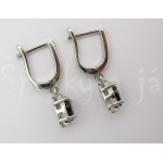 Stříbrná souprava přívěšek náušnice granát a zirkony ovál | SPERKYAJA.CZ