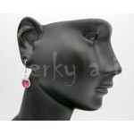 Stříbrná souprava přívěšek náušnice rubín ovál Soupravy šperků