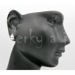 Stříbrná souprava přívěšek náušnice topaz čtverec | SPERKYAJA.CZ