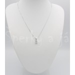 Stříbrná souprava přívěšek náušnice topaz čtverec | SPERKYAJA.CZ