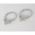 Stříbrná souprava přívěšek náušnice zirkon čtverec | SPERKYAJA.CZ