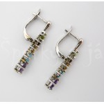Stříbrné náušnice  ametyst topaz citrín granát olivín vodopád Náušnice