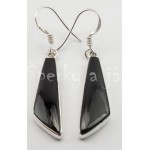  Stříbrné náušnice černý onyx kosodélník Náušnice