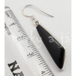  Stříbrné náušnice černý onyx kosodélník Náušnice