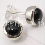 Stříbrné náušnice černý onyx kulaté Náušnice