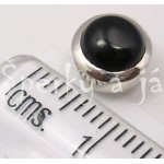 Stříbrné náušnice černý onyx kulaté Náušnice