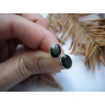  Stříbrné náušnice černý onyx ovál Náušnice