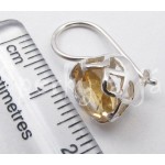 Stříbrné náušnice citrín kulaté | SPERKYAJA.CZ