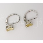 Stříbrné náušnice citrín ovál Náušnice