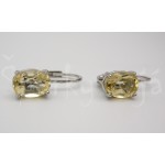 Stříbrné náušnice citrín ovál Náušnice