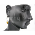 Stříbrné náušnice jantar slza Náušnice