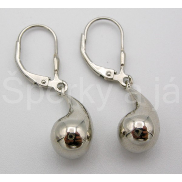 Stříbrné náušnice kapka | SPERKYAJA.CZ