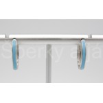 Stříbrné náušnice kroužky modré Náušnice