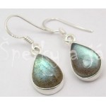  Stříbrné náušnice labradorit kapka Náušnice