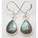  Stříbrné náušnice labradorit kapka Náušnice