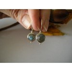 Stříbrné náušnice labradorit kulaté Náušnice